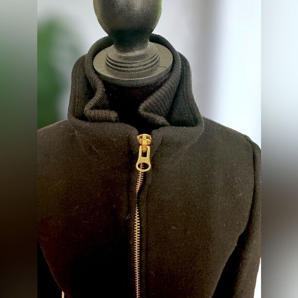 J. Crew Villa Coat Parka in Italian stadium-cloth wool Gold Full Zipper Size 0P - Picture 8 of 16